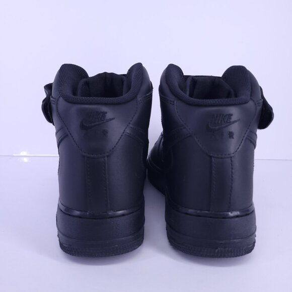 Nike Air Force 1 Mid '07 Black Leather Sneakers Size 11 CW2289-001 - Picture 7 of 16